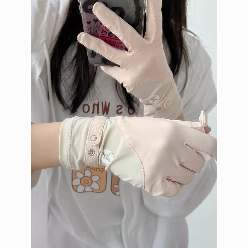 Mănuși de protecție UV pentru ciclism, antiderapante, material ice silk și bumbac