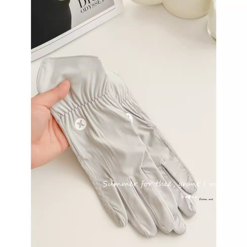 Mănuși de protecție UV pentru ciclism, antiderapante, material ice silk și bumbac