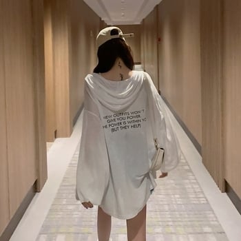 Lagani ženski odjev za zaštitu od sunca za ljeto, slobodan kroj, plus veličina, Ice Silk bluza-jakna