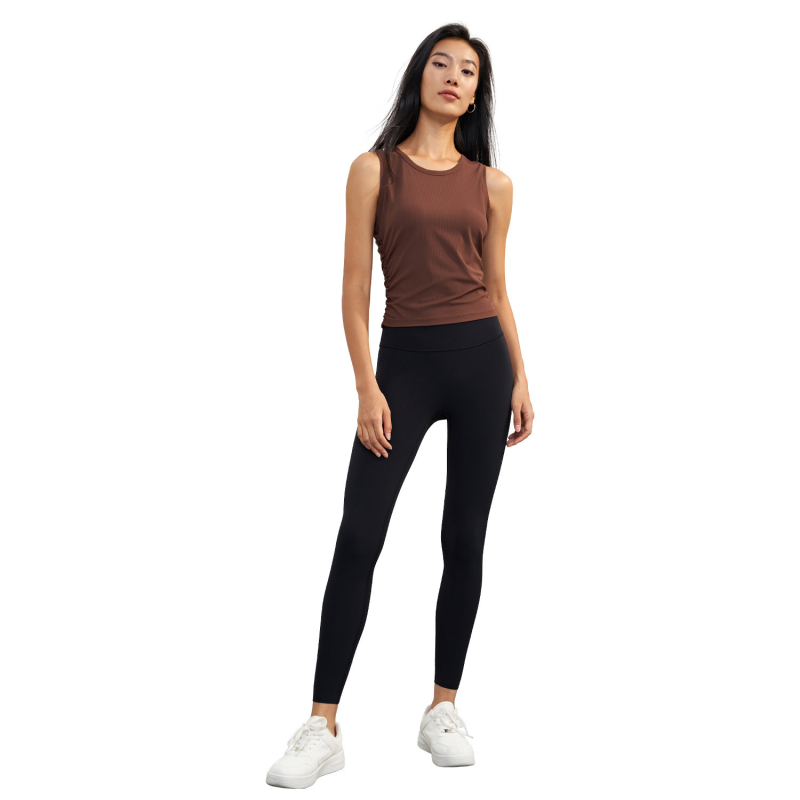 Maiou sport feminin din seria ALL It Takes, țesătură NULS rib respirabilă, compoziție nylon, fără mâneci, lungime pe șolduri