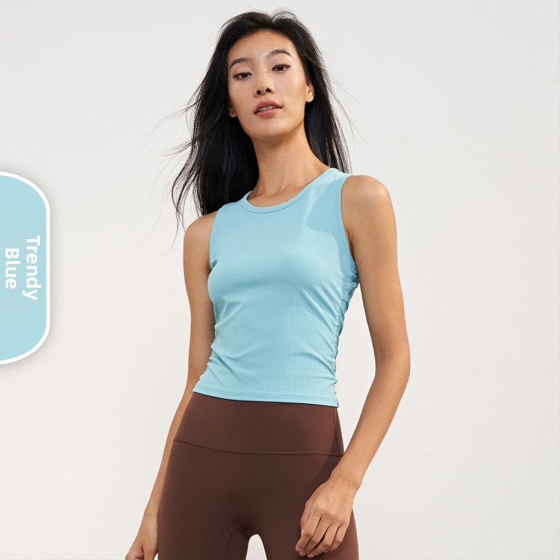 Maiou sport feminin din seria ALL It Takes, țesătură NULS rib respirabilă, compoziție nylon, fără mâneci, lungime pe șolduri