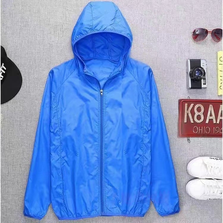 Cardigan cu glugă de protecție solară pentru unisex, respirabil, 100% poliester, vară 2024