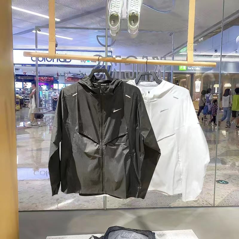 Unisex outdoor windbreaker s kapucňou, polyester, UV ochrana, rýchloschnúci