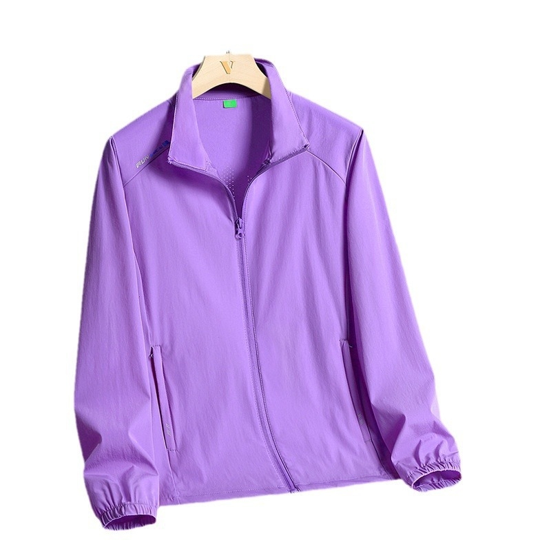 Unisex najlon UPF50+, prozračan, brzo sušenje, vanjski windbreaker sa stand-up ovratnikom, bez kapulje