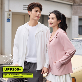 Tricou cu glugă din nylon pentru protecție solară, respirabil, UV, croială lejeră, vara 2024