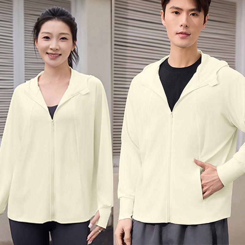 Tricou cu glugă din nylon pentru protecție solară, respirabil, UV, croială lejeră, vara 2024