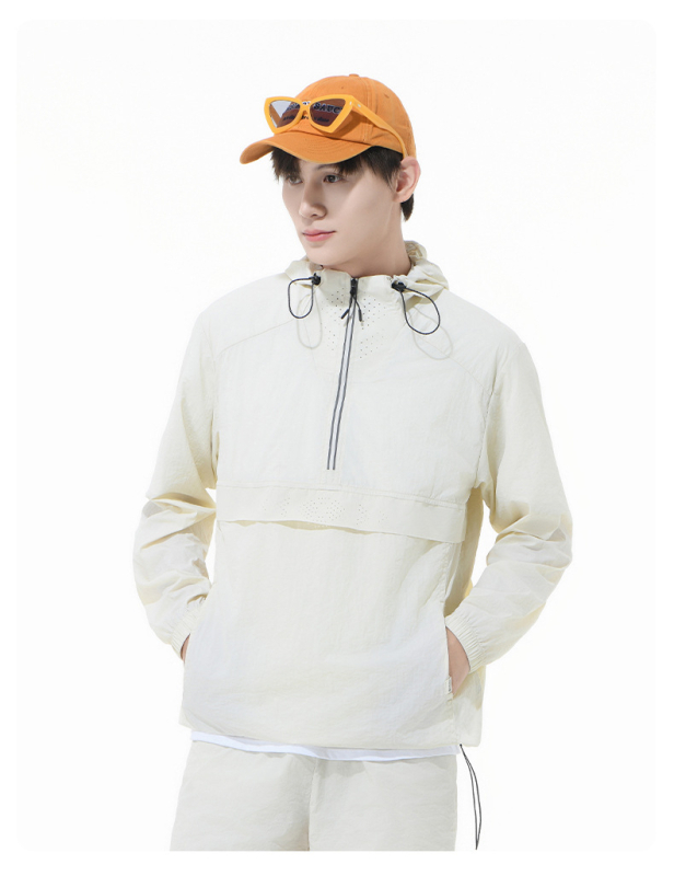 Outdoor windbreaker s kapuljačom za muškarce i žene – UPF40+ UV zaštita, ultralegka najlon tkanina, prozračna, brzo suši