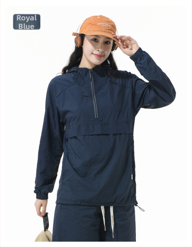 Outdoor windbreaker s kapuljačom za muškarce i žene – UPF40+ UV zaštita, ultralegka najlon tkanina, prozračna, brzo suši
