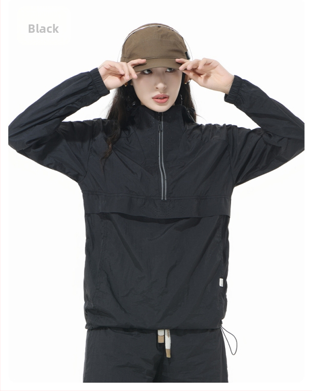 Outdoor windbreaker s kapuljačom za muškarce i žene – UPF40+ UV zaštita, ultralegka najlon tkanina, prozračna, brzo suši