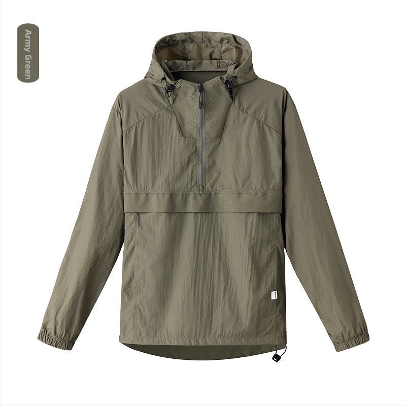Outdoor windbreaker s kapuljačom za muškarce i žene – UPF40+ UV zaštita, ultralegka najlon tkanina, prozračna, brzo suši
