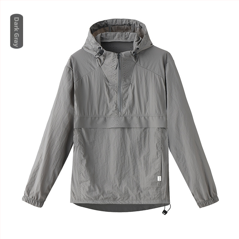 Outdoor windbreaker s kapuljačom za muškarce i žene – UPF40+ UV zaštita, ultralegka najlon tkanina, prozračna, brzo suši