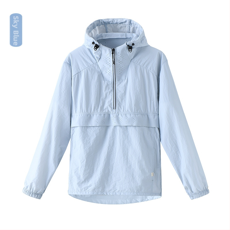 Outdoor windbreaker s kapuljačom za muškarce i žene – UPF40+ UV zaštita, ultralegka najlon tkanina, prozračna, brzo suši