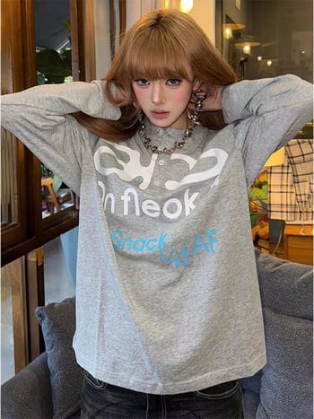 Γυναικεία μπλούζα με μακρύ μανίκι για προστασία από τον ήλιο — στενή γραμμή, Snowflake βαμβάκι με νάιλον, UPF 30+