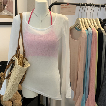 Bluza za zaštitu od sunca s asimetričnim krojem, lagani ljetni top s dugim zvonastim rukavima, jednobojna