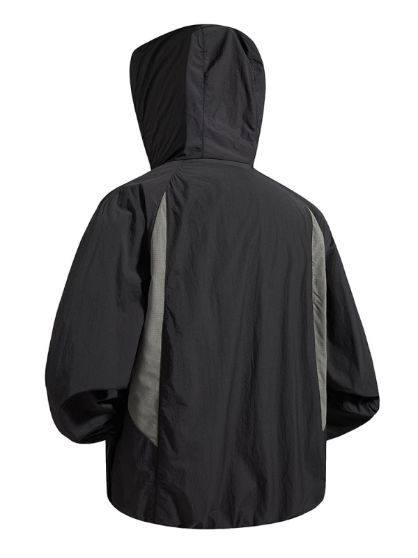 Unisex outdoor windbreaker s UV zaštitom 50+, prozračan, brzo se suši, kapuljača, 100% poliester