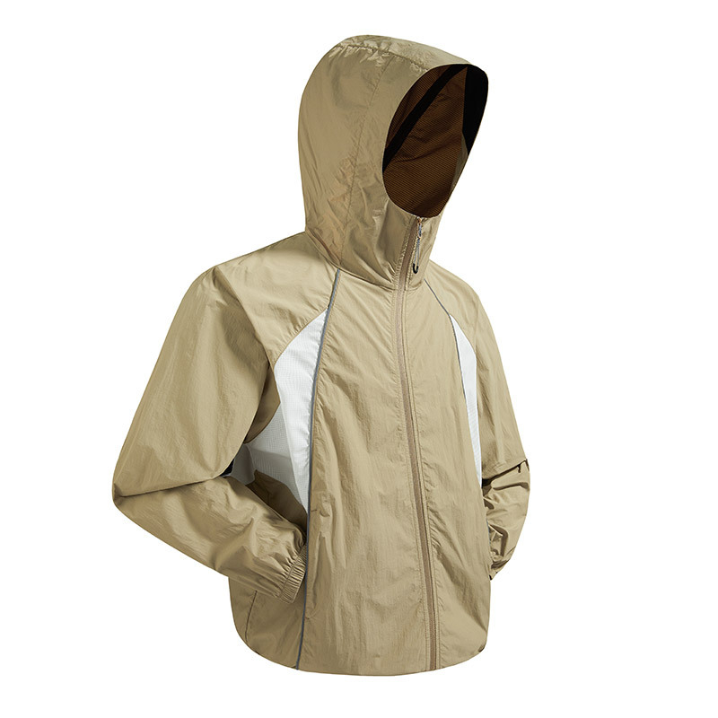 Unisex outdoor windbreaker s UV zaštitom 50+, prozračan, brzo se suši, kapuljača, 100% poliester