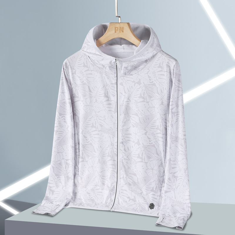 Unisex ljetni windbreaker za vanjsku upotrebu (prozračan poliester, SPF 30 UV zaštita, kapuljača, cvjetni uzorak)
