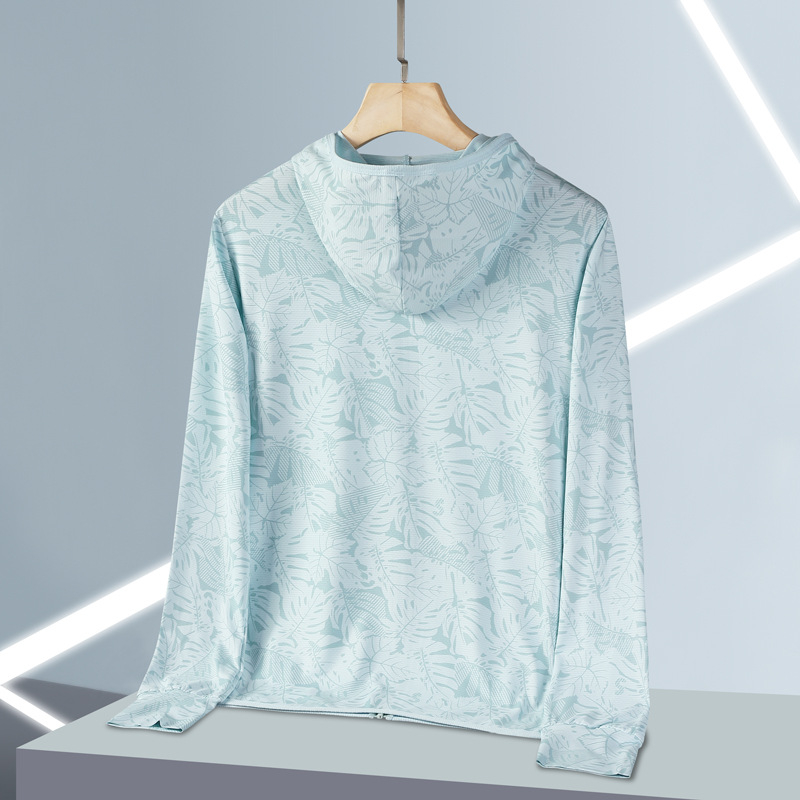 Unisex ljetni windbreaker za vanjsku upotrebu (prozračan poliester, SPF 30 UV zaštita, kapuljača, cvjetni uzorak)