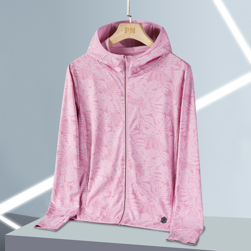 Unisex ljetni windbreaker za vanjsku upotrebu (prozračan poliester, SPF 30 UV zaštita, kapuljača, cvjetni uzorak)
