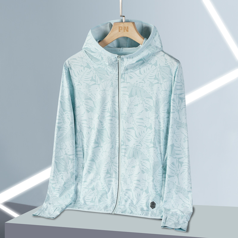 Unisex ljetni windbreaker za vanjsku upotrebu (prozračan poliester, SPF 30 UV zaštita, kapuljača, cvjetni uzorak)