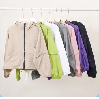 Lingxiaoyi ljetna jakna za zaštitu od sunca za outdoor sport i putovanja, pamuk-nylon materijal, UPF50+, dugi rukavi, zatvarač, udoban kroj