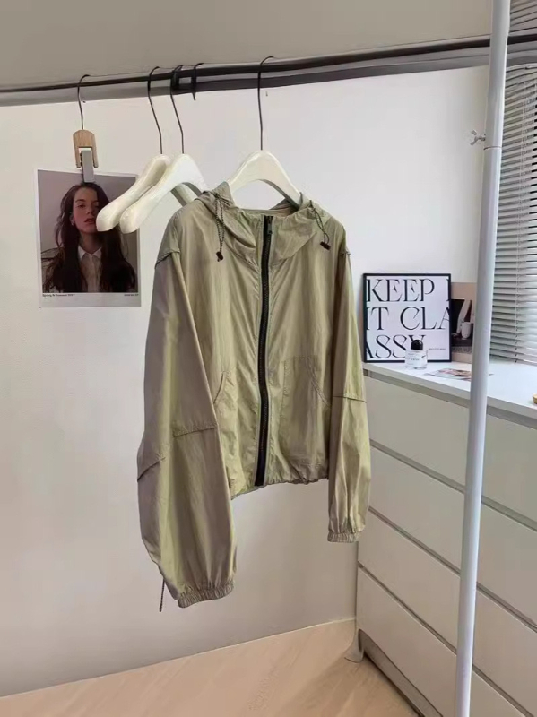 Lingxiaoyi ljetna jakna za zaštitu od sunca za outdoor sport i putovanja, pamuk-nylon materijal, UPF50+, dugi rukavi, zatvarač, udoban kroj
