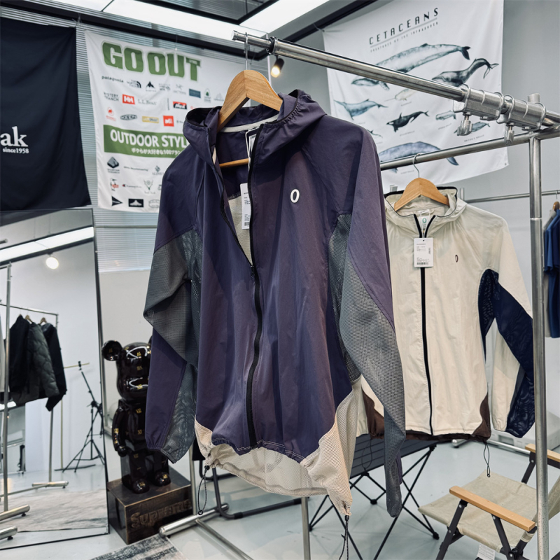 Unisex vanjska jakna s kapuljom (Model 546; Poliester; UPF30+; Brzo sušenje; Prozračna)