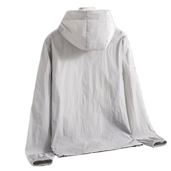 Ice Silk UV zaštitna vanjska windbreaker s kapuljačom, prozračna, lagana za ljeto, za ribolov i vožnju bicikla