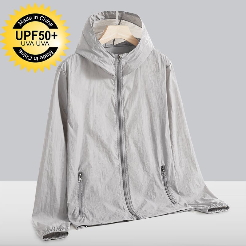 Ice Silk UV zaštitna vanjska windbreaker s kapuljačom, prozračna, lagana za ljeto, za ribolov i vožnju bicikla