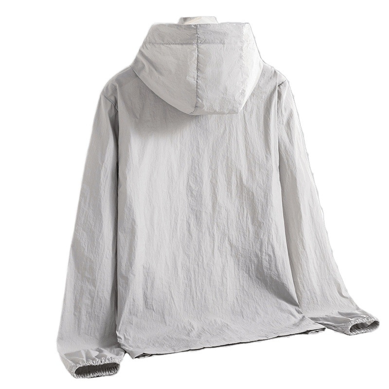 Ice Silk UV zaštitna vanjska windbreaker s kapuljačom, prozračna, lagana za ljeto, za ribolov i vožnju bicikla