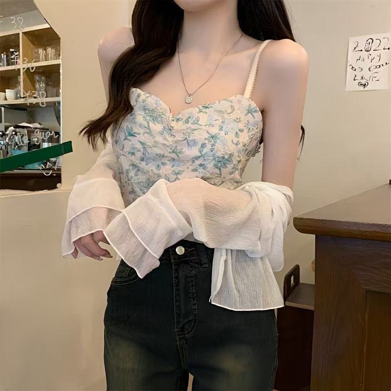 Ženski tanki cardigan od ice-silk, ljetni šal za vanjsku odjeću, za niske figure, elegantan izgled i zaštita od sunca