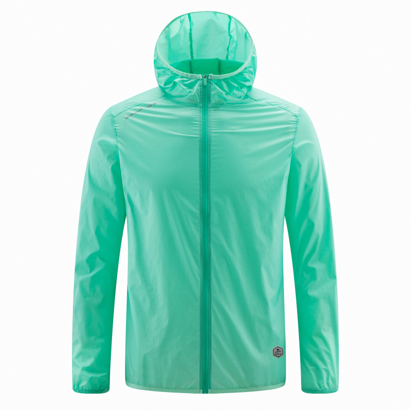Unisex prozračna windbreaker jakna s UV zaštitom, kapuljom, poliesterom