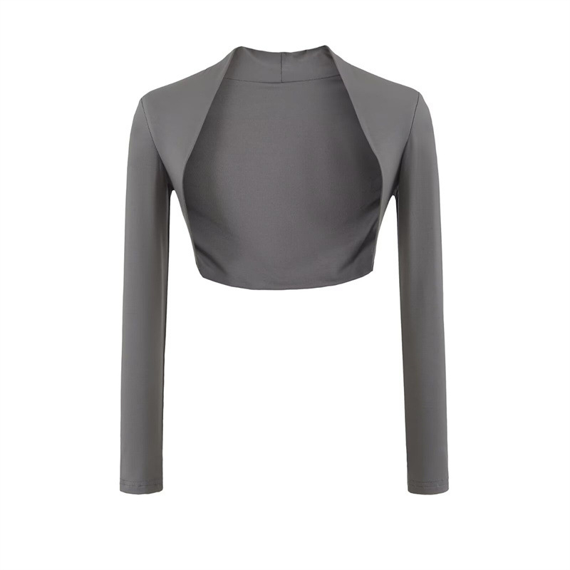 Kardigan s dugim rukavima i UV zaštitom, Kendall Jenner stil, pamuk/elastan, slim fit, jednobojni