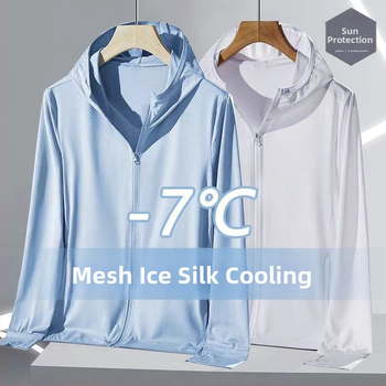 Kapucňový kardigán s ochranou proti slnku, ľahké vonkajšie oblečenie z polyesteru s priedušnou sieťkou na leto 2025