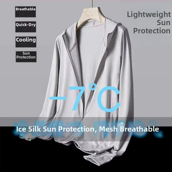 Kapucňový kardigán s ochranou proti slnku, ľahké vonkajšie oblečenie z polyesteru s priedušnou sieťkou na leto 2025