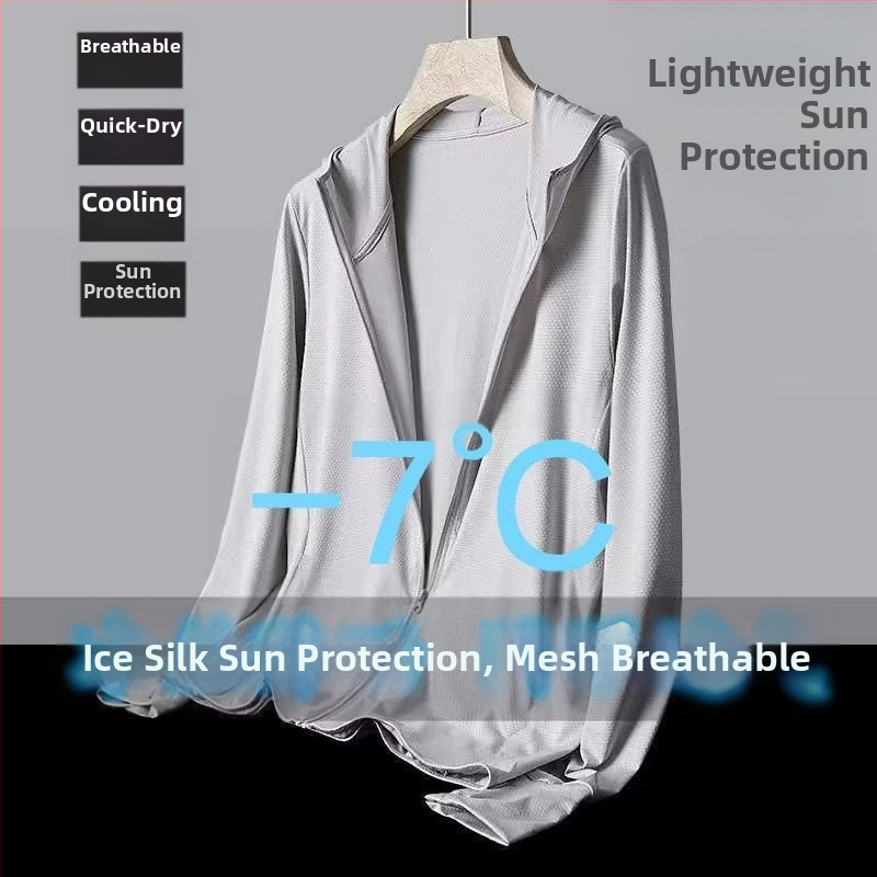 Kapucňový kardigán s ochranou proti slnku, ľahké vonkajšie oblečenie z polyesteru s priedušnou sieťkou na leto 2025