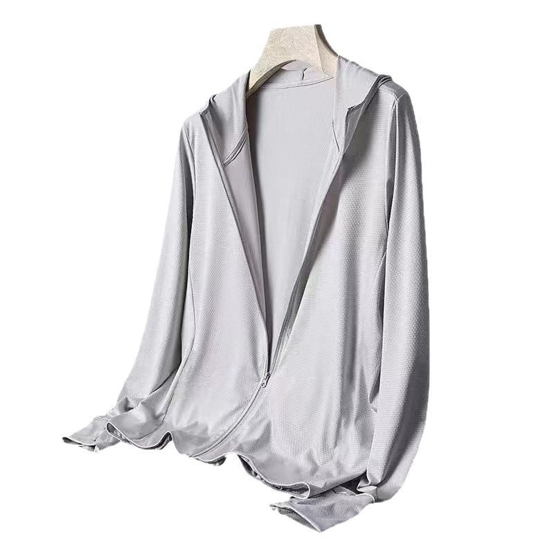 Kapucnis napvédő kardigán, könnyű poliészter külső, légáteresztő hálóval, nyárra 2025