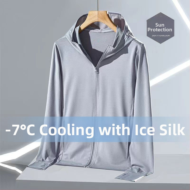 Kapucňový kardigán s ochranou proti slnku, ľahké vonkajšie oblečenie z polyesteru s priedušnou sieťkou na leto 2025