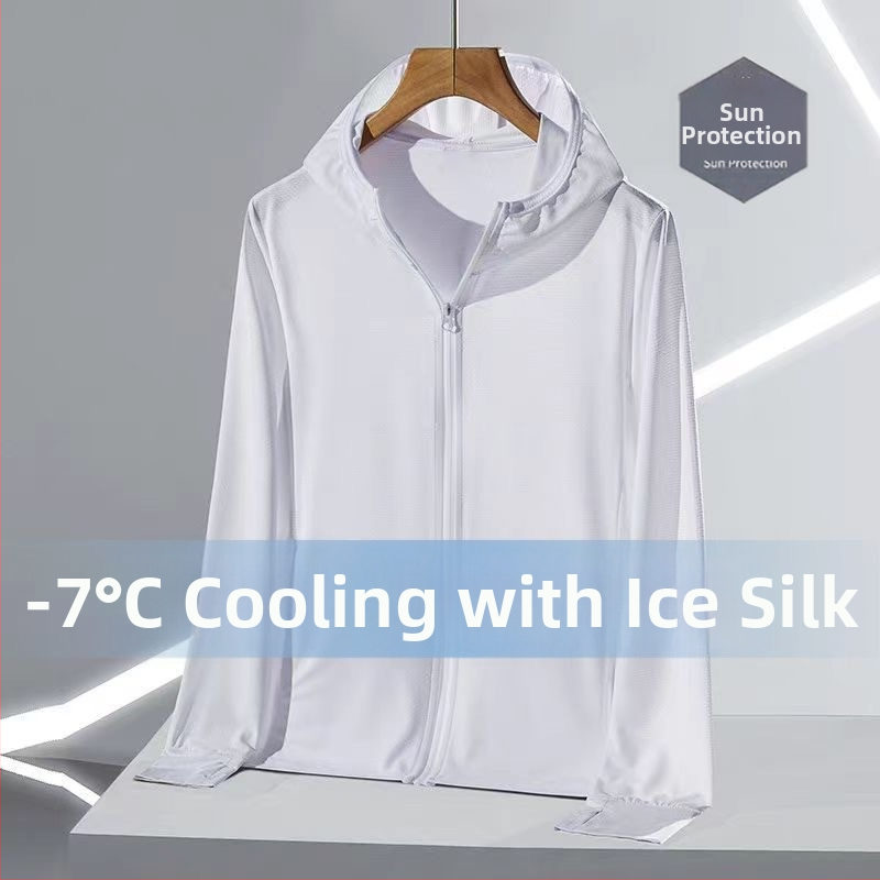 Kapucňový kardigán s ochranou proti slnku, ľahké vonkajšie oblečenie z polyesteru s priedušnou sieťkou na leto 2025