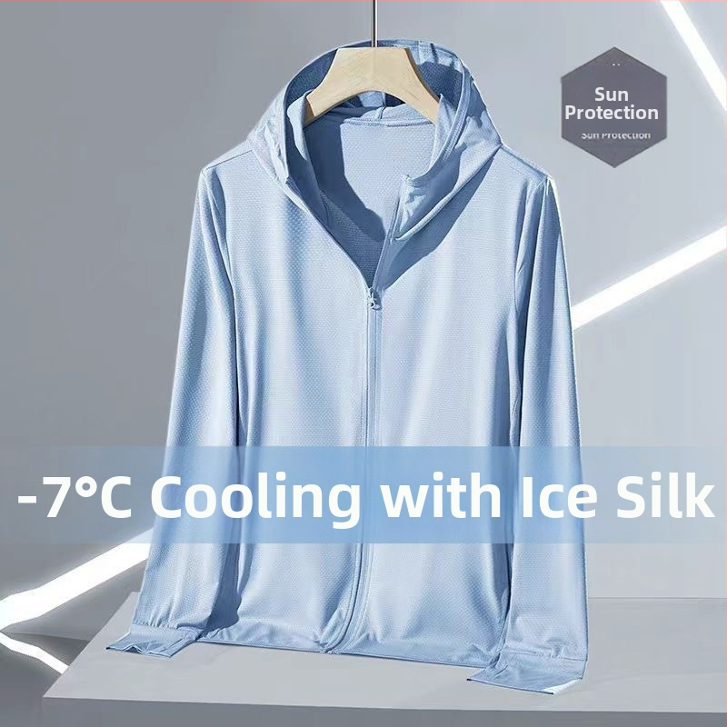 Kapucňový kardigán s ochranou proti slnku, ľahké vonkajšie oblečenie z polyesteru s priedušnou sieťkou na leto 2025
