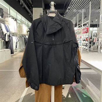 Jachetă de exterior tip windbreaker cu glugă, protecție UV 50+, uscare rapidă, respirabilă, ultraușoară