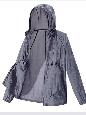 Jachetă din nylon pentru bărbați, protecție UV UPF50+, respirabilă, uscare rapidă, evacuare a umezelii