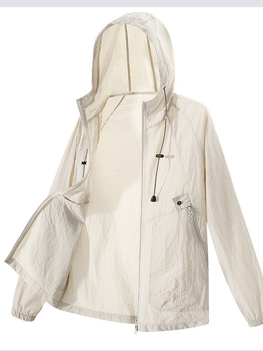 Jachetă din nylon pentru bărbați, protecție UV UPF50+, respirabilă, uscare rapidă, evacuare a umezelii