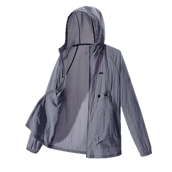 Jachetă din nylon pentru bărbați, protecție UV UPF50+, respirabilă, uscare rapidă, evacuare a umezelii