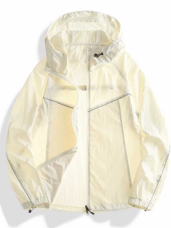 Unisex lagana najlonska windbreaker jakna s kapuljom, UPF50+ UV zaštita