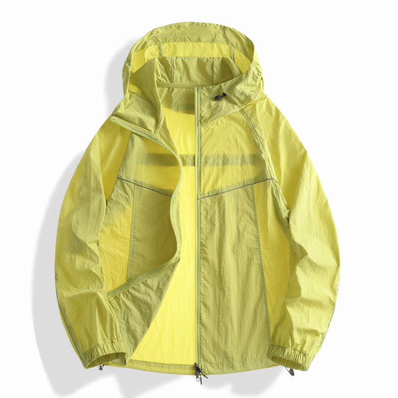 Unisex lagana najlonska windbreaker jakna s kapuljom, UPF50+ UV zaštita