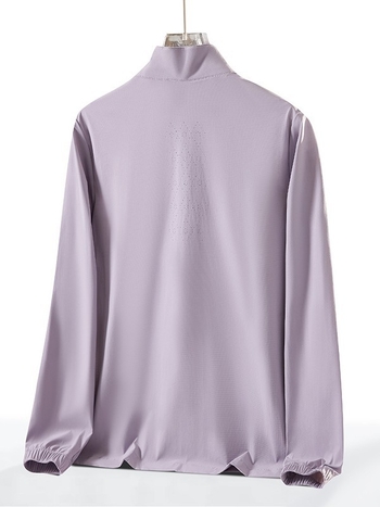 Unisex windbreaker s UV zaštitom UPF50+ s stojećim ovratnikom, prozračni Ice Silk materijal, brzo suši, lagan, za planinarenje kampiranje i vožnju biciklom