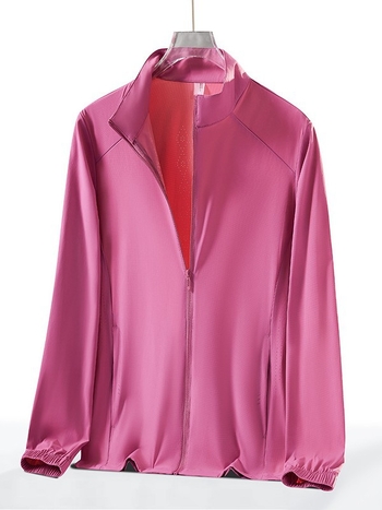 Unisex windbreaker s UV zaštitom UPF50+ s stojećim ovratnikom, prozračni Ice Silk materijal, brzo suši, lagan, za planinarenje kampiranje i vožnju biciklom