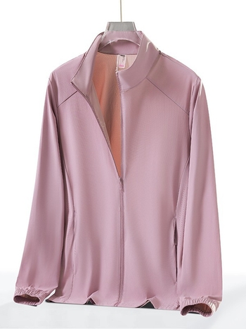 Unisex windbreaker s UV zaštitom UPF50+ s stojećim ovratnikom, prozračni Ice Silk materijal, brzo suši, lagan, za planinarenje kampiranje i vožnju biciklom