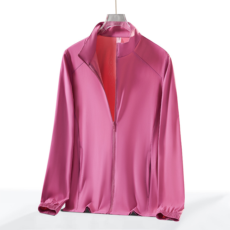 Unisex windbreaker s UV zaštitom UPF50+ s stojećim ovratnikom, prozračni Ice Silk materijal, brzo suši, lagan, za planinarenje kampiranje i vožnju biciklom